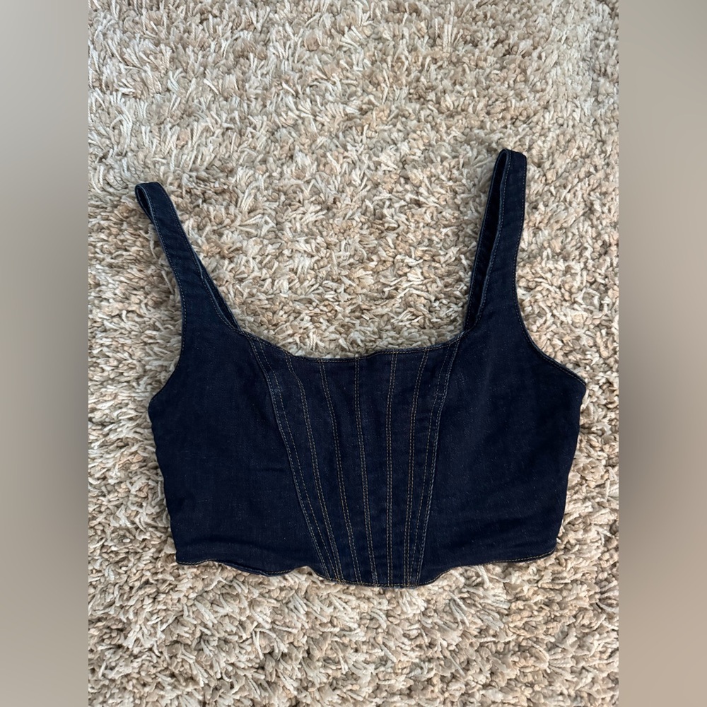 Banana Republic Dark Blue Denim Top